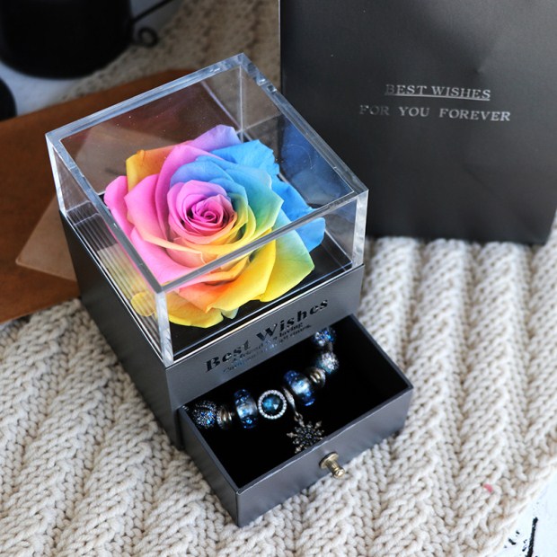 Eternal Flower Rose Jewelry Gift Box