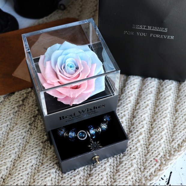 Eternal Flower Rose Jewelry Gift Box