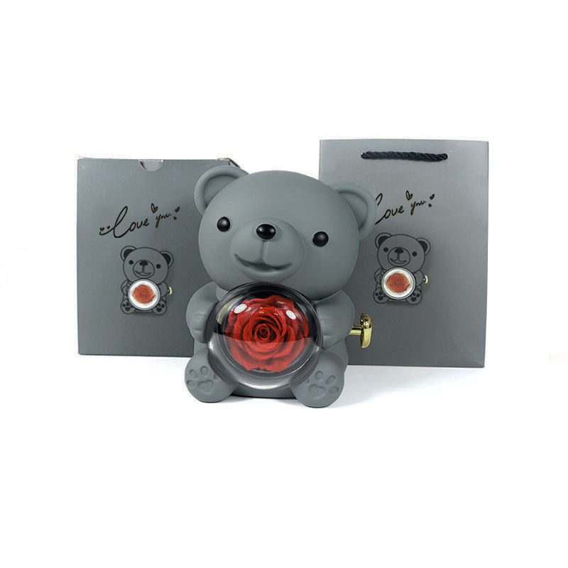 Eternal Rose Jewelry Bear Box