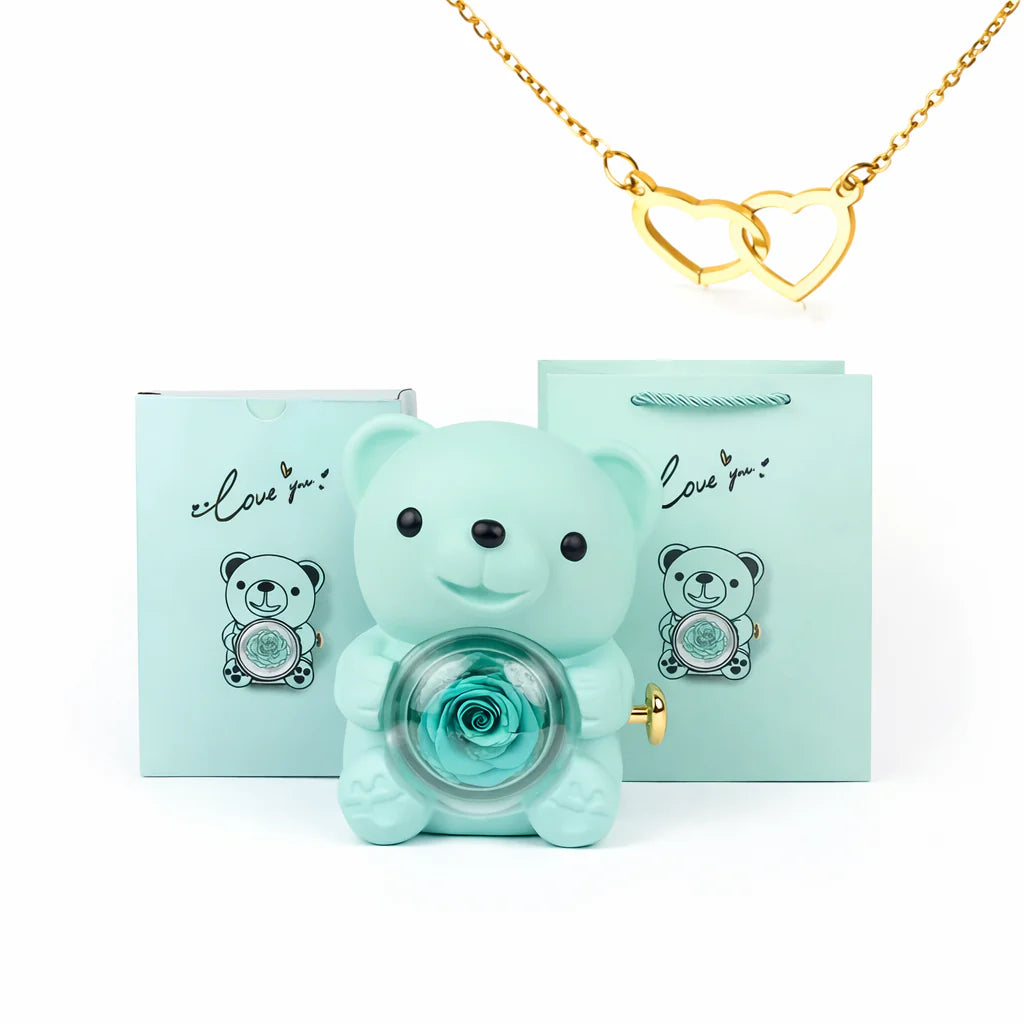 Eternal Rose Jewelry Bear Box