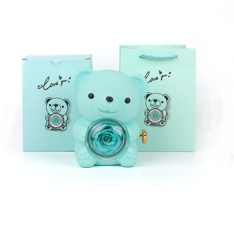 Eternal Rose Jewelry Bear Box