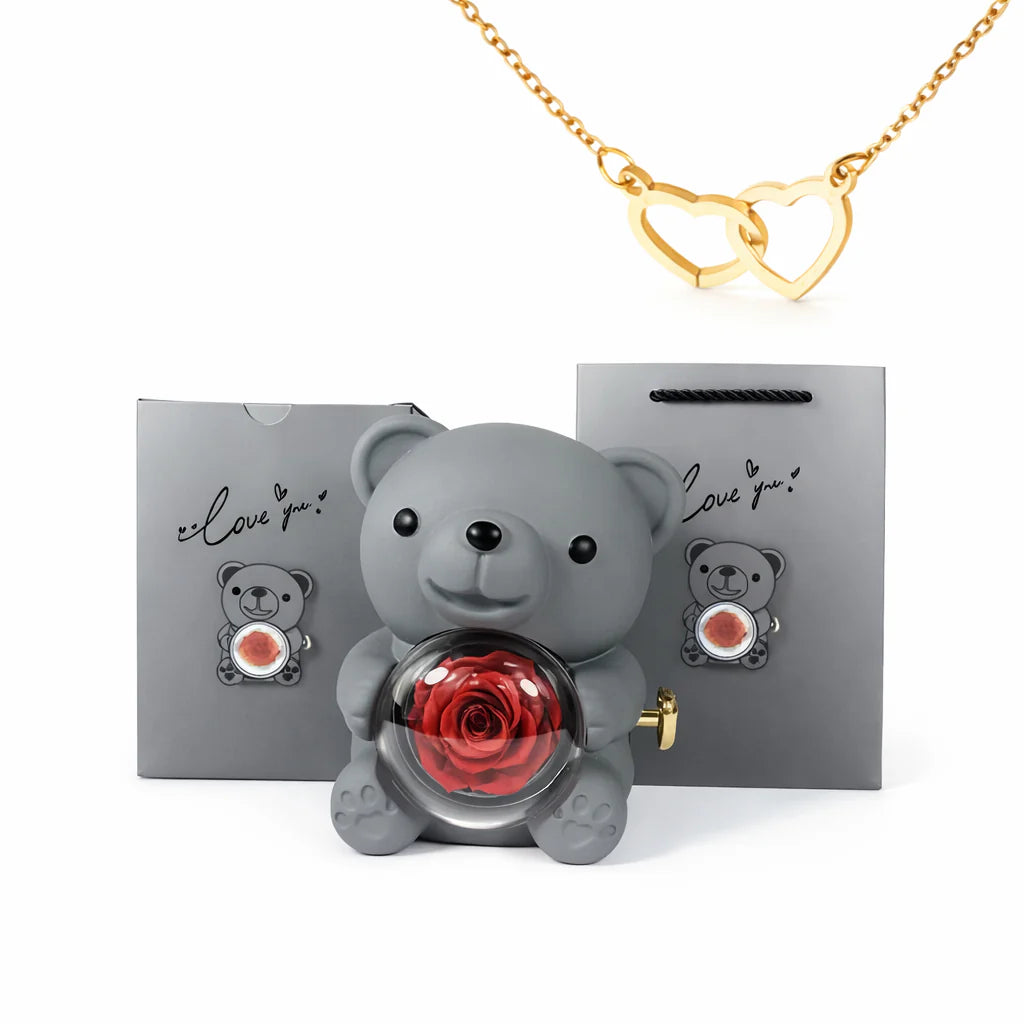 Eternal Rose Jewelry Bear Box