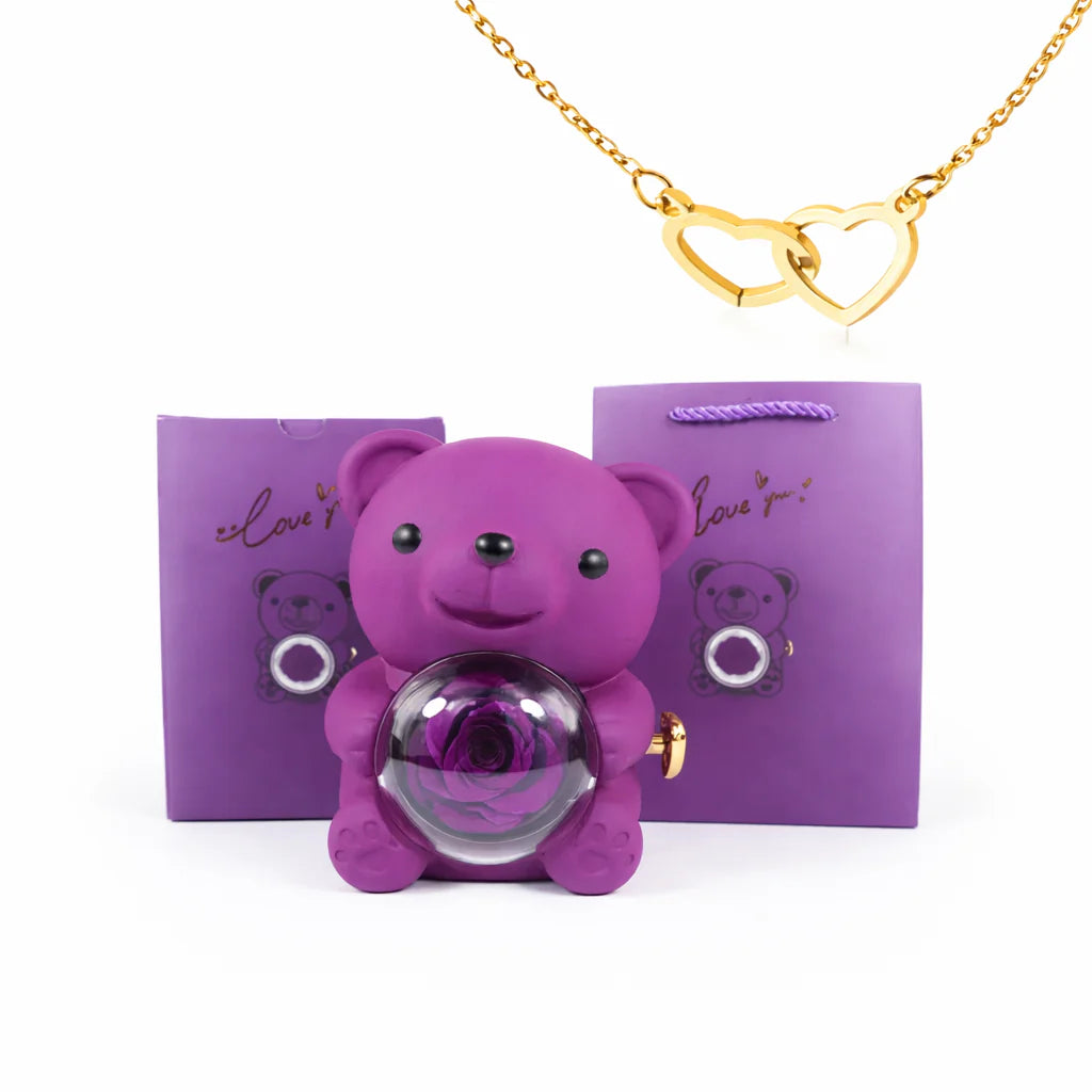 Eternal Rose Jewelry Bear Box
