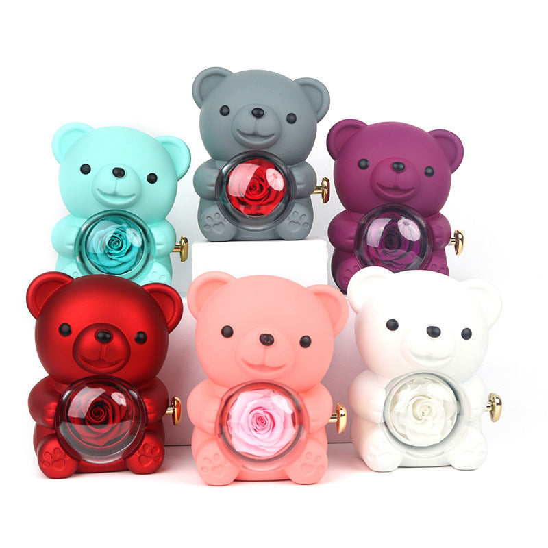 Eternal Rose Jewelry Bear Box